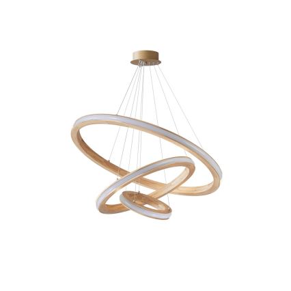 Brilagi - LED-люстра на тросі UMEA WOOD LED/45W/230V, діаметр 60 см, дерев'яна