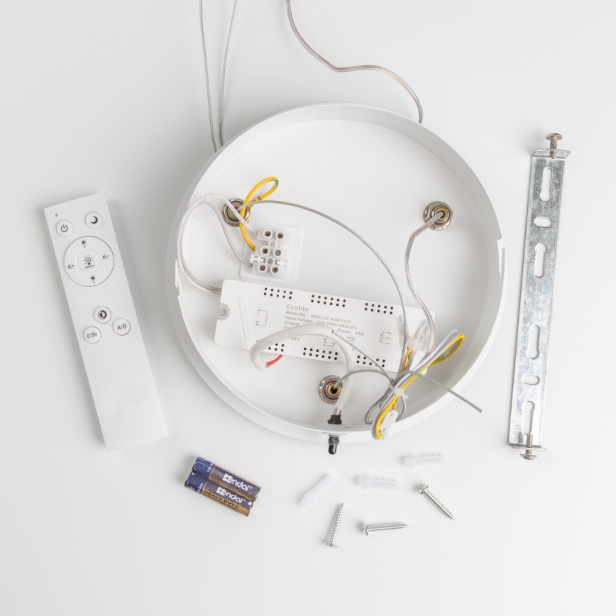 Brilagi - LED підвісна люстра з регульованою яскравістю FALCON LED/40W/230V 3000-6500K, діаметр 45 см, біла + дистанційне керування