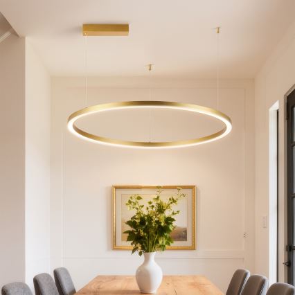 Brilagi - LED затемнювана підвісна люстра на тросі PORTOFINO LED/60W/230V 3000-6000K діам. 80 cm золота + дистанційне керування