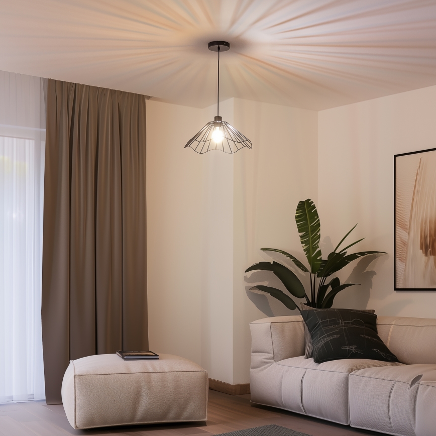 Brilagi - LED люстра на тросовом подвесе CERIA WIRE 1xE27/40W/230V диаметр 40 см чёрная