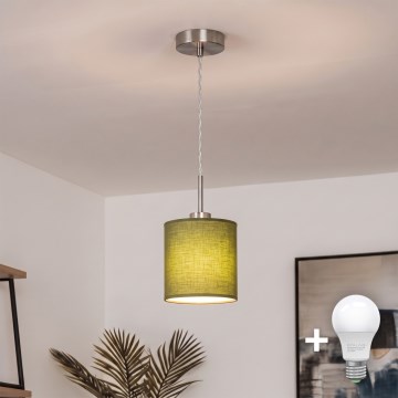 Brilagi - LED люстра на кабелі NUBILA 1xE27/60W/230V діаметр 14 см зелена