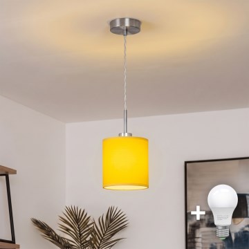 Brilagi - LED-люстра на кабелі NUBILA 1xE27/60W/230V діаметр 14 см жовта