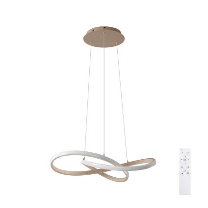 BRILAGI - LED-люстра з диммером на тросі INFINITY LED/55 Вт/230 В 3000-6000K 50x50 см бежева + пульт дистанційного керування
