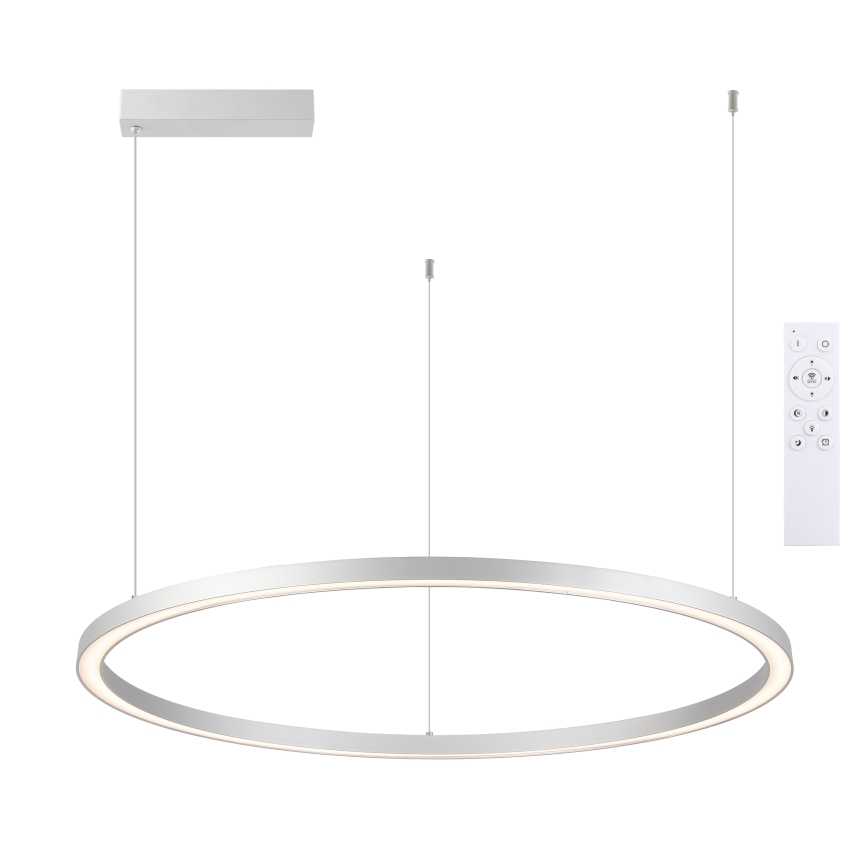 Brilagi - LED-люстра з регулюванням яскравості на тросі PORTOFINO LED/98W/230V 3000-6000K срібляста + пульт дистанційного керування