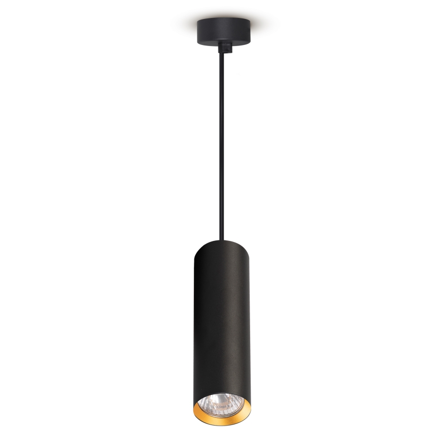 Brilagi - LED RGBW затемнювана підвісна люстра на тросі SELE 1xGU10/4,8W/230V 3000K чорний/золотий + пульт дистанційного керування