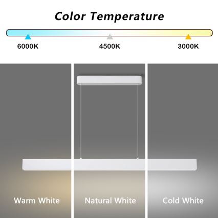 Brilagi - Світлодіодна підвісна люстра з регулюванням яскравості SLEEKLINE SMART LED/40W/230V 3000-6000K Wi-Fi Tuya білий + пульт дистанційного керування