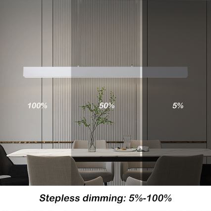 Brilagi - Світлодіодна підвісна люстра з регулюванням яскравості SLEEKLINE SMART LED/40W/230V 3000-6000K Wi-Fi Tuya білий + пульт дистанційного керування