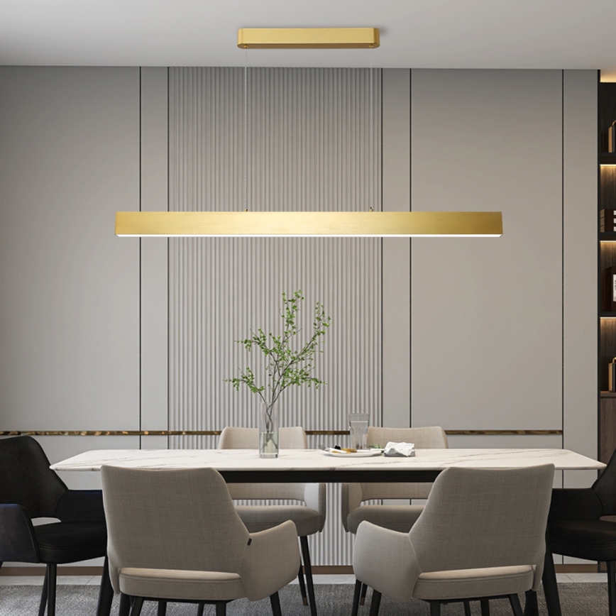 Brilagi - Світлодіодна підвісна люстра з регулюванням яскравості SLEEKLINE SMART LED/40W/230V 3000-6000K Wi-Fi Tuya золотистий + пульт дистанційного керування