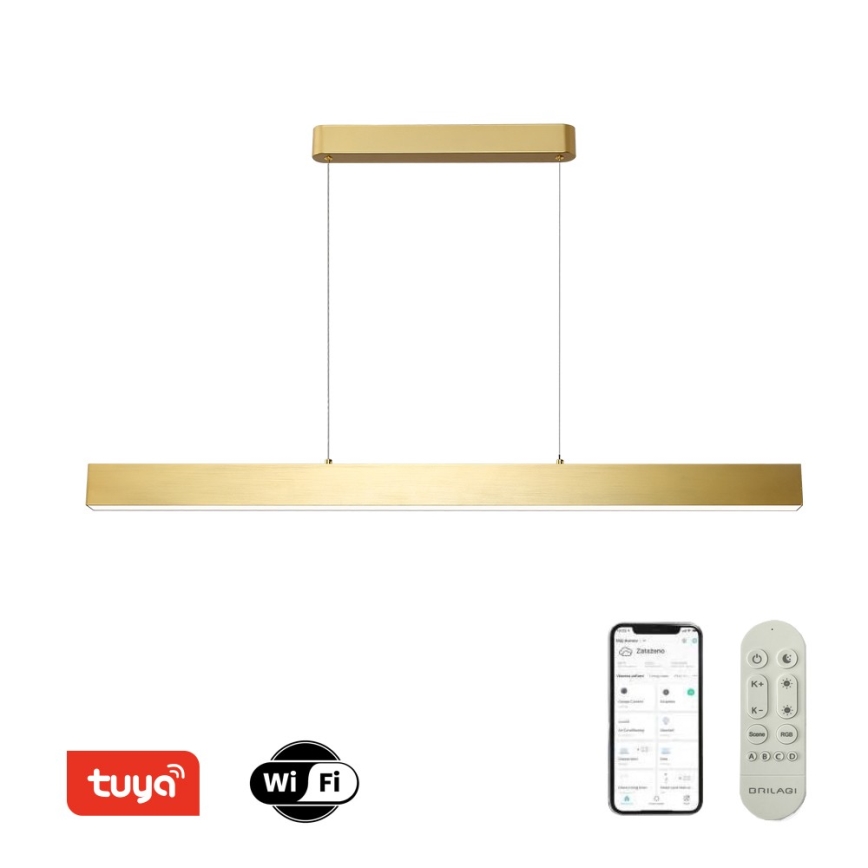 Brilagi - Світлодіодна підвісна люстра з регулюванням яскравості SLEEKLINE SMART LED/40W/230V 3000-6000K Wi-Fi Tuya золотистий + пульт дистанційного керування