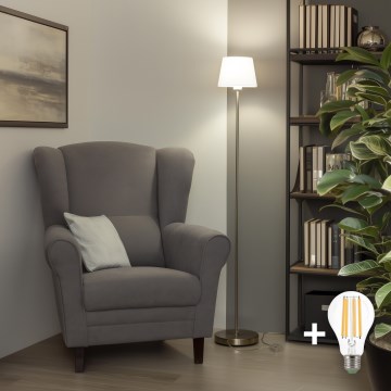 Brilagi - LED напольная лампа CERIA 1xE27/40W/230V диам. 20,5 см белый/матовый хром