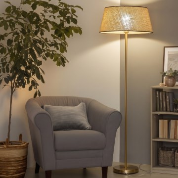 Brilagi - LED напольный светильник CERIA 1xE27/20W/230V, диаметр 50 см, бежевый/золотой