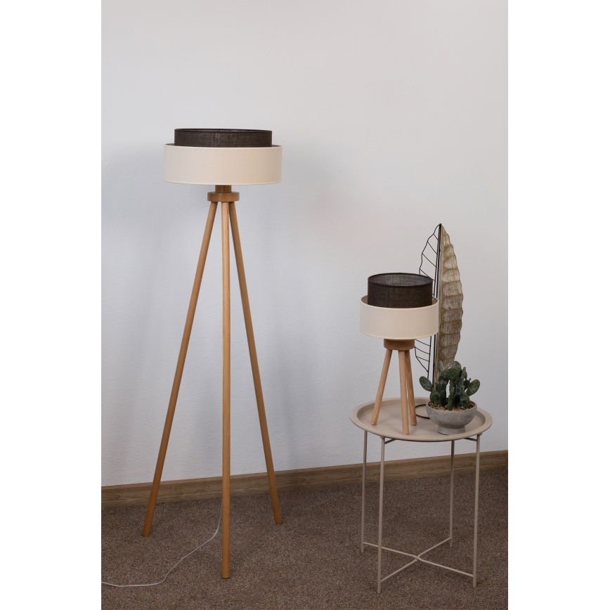 Brilagi - LED напольный торшер BOHO STYLE 1xE27/15W/230V кремовый/коричневый