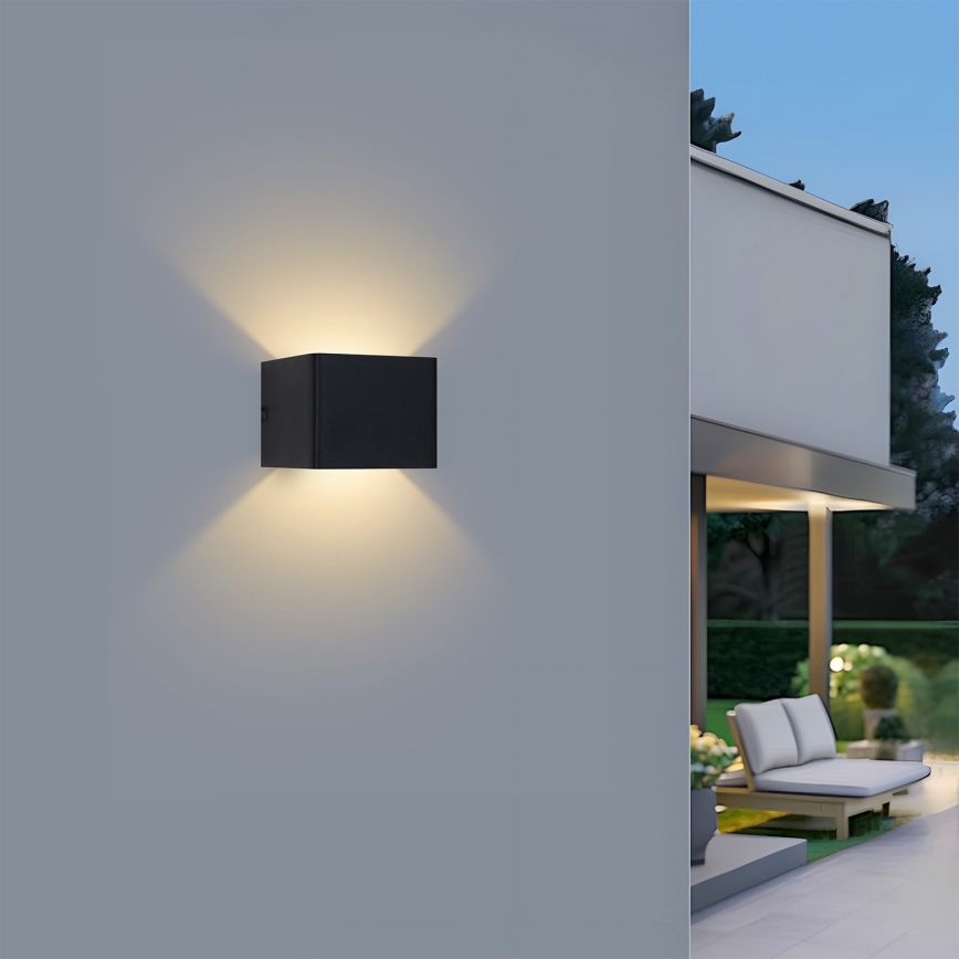 Brilagi - LED наружный настенный светильник DONNANI LED/5W/230V черный IP44
