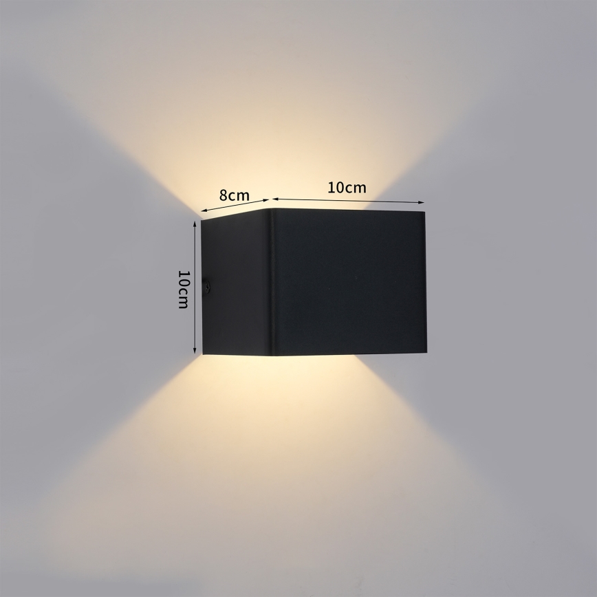 Brilagi - LED наружный настенный светильник DONNANI LED/5W/230V черный IP44