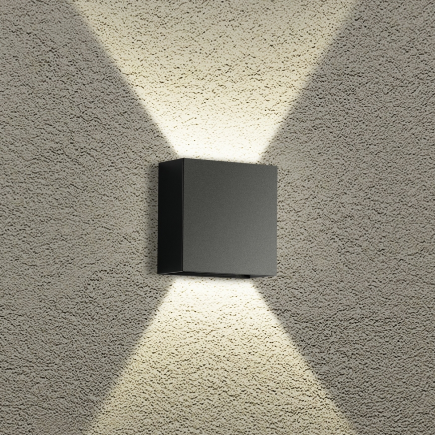 Brilagi - LED наружный настенный светильник DOUBLERAY LED/4W/230V чёрный IP65