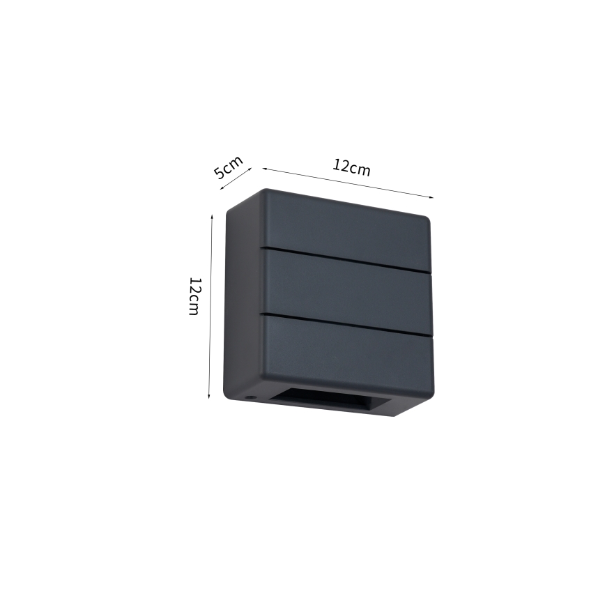 Brilagi - LED наружный настенный светильник DOUBLERAY LINE LED/6Вт/230В антрацит IP54