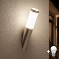 BRILAGI - LED наружный настенный светильник ELIA 1xE27/7W/230V 4000K IP44 матовый хром