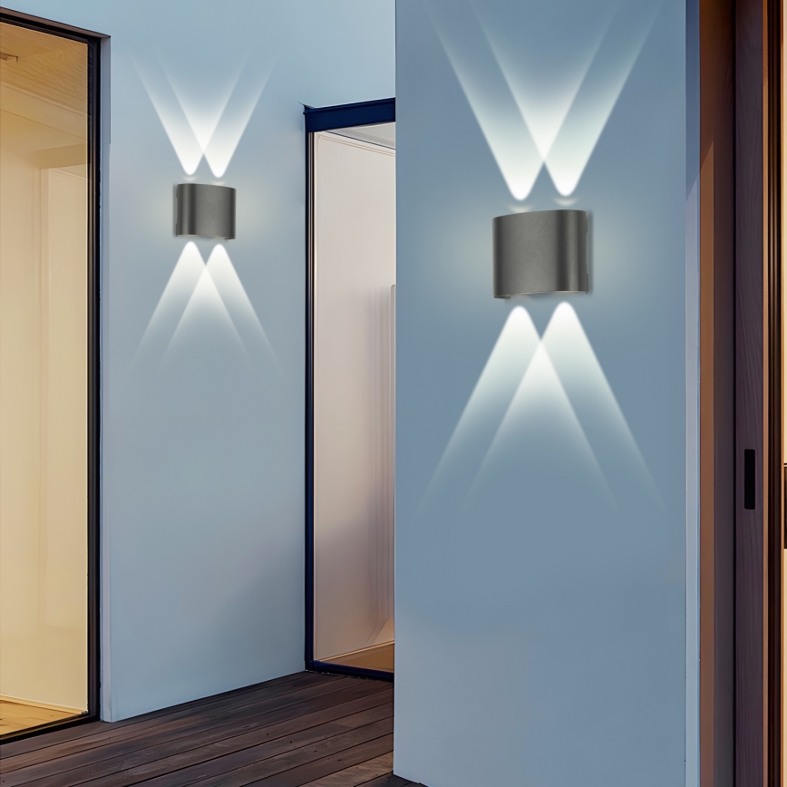 Brilagi - LED наружный настенный светильник FLAREBOX LED/4W/230V антрацит IP65