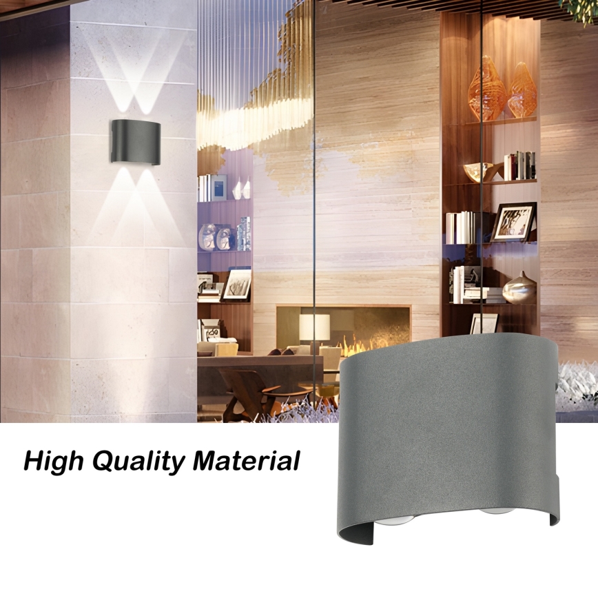 Brilagi - LED наружный настенный светильник FLAREBOX LED/4W/230V антрацит IP65