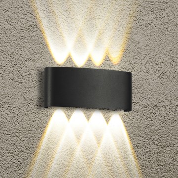 Brilagi - LED наружный настенный светильник FLAREBOX LED/8W/230V чёрный IP65
