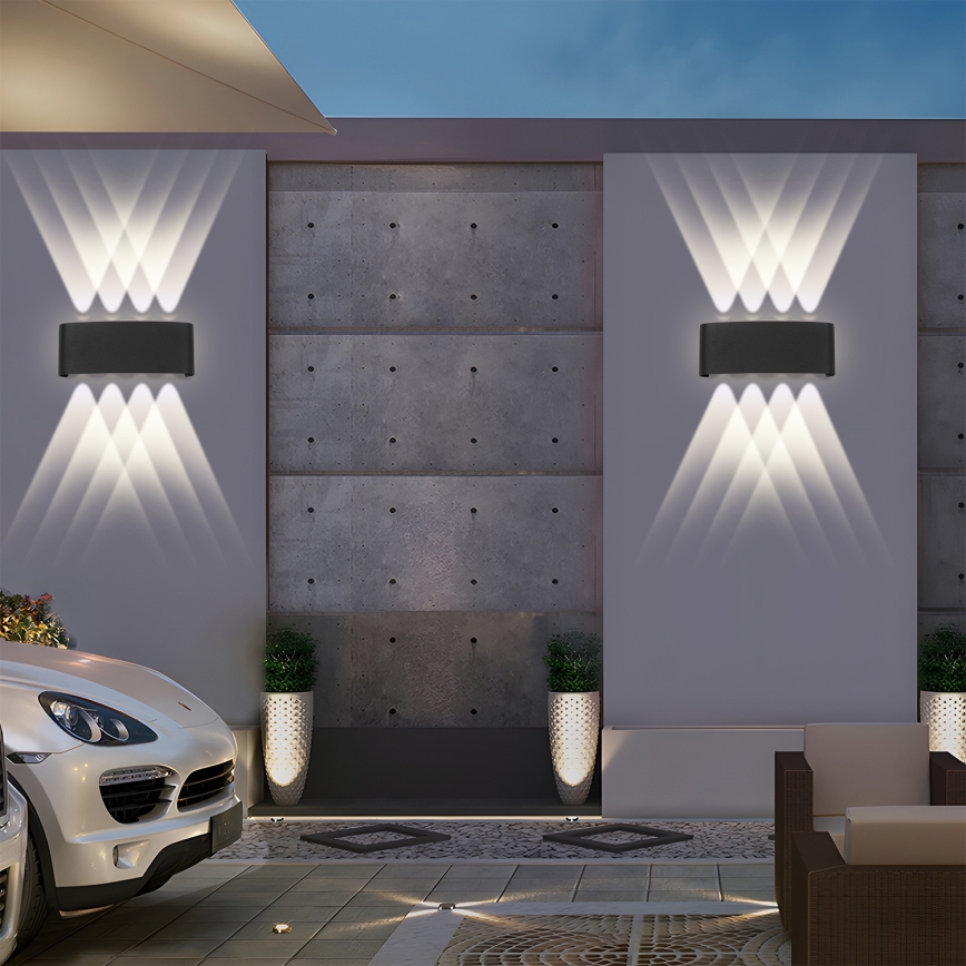 Brilagi - LED наружный настенный светильник FLAREBOX LED/8W/230V чёрный IP65