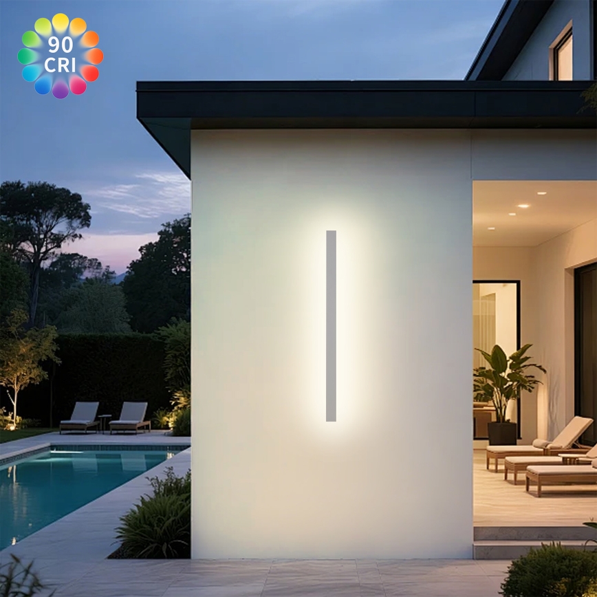 BRILAGI - светодиодный уличный настенный светильник LINEAR LED/22W/230V 3000K IP65 100 см белый CRI 90