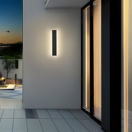 Brilagi - LED уличный настенный светильник LINEAR, 8 Вт, 230 В, 3000 K, IP65, 30 см, черный, CRI 90