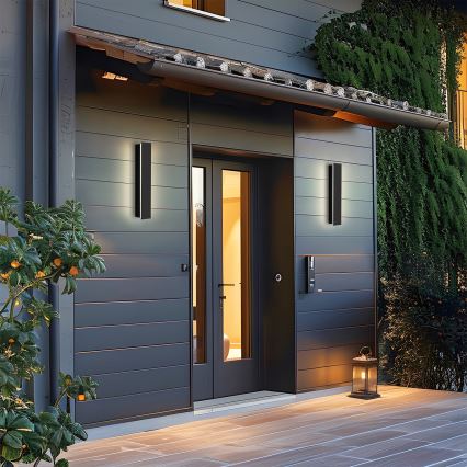 Brilagi - LED уличный настенный светильник LINEAR, 8 Вт, 230 В, 3000 K, IP65, 30 см, черный, CRI 90