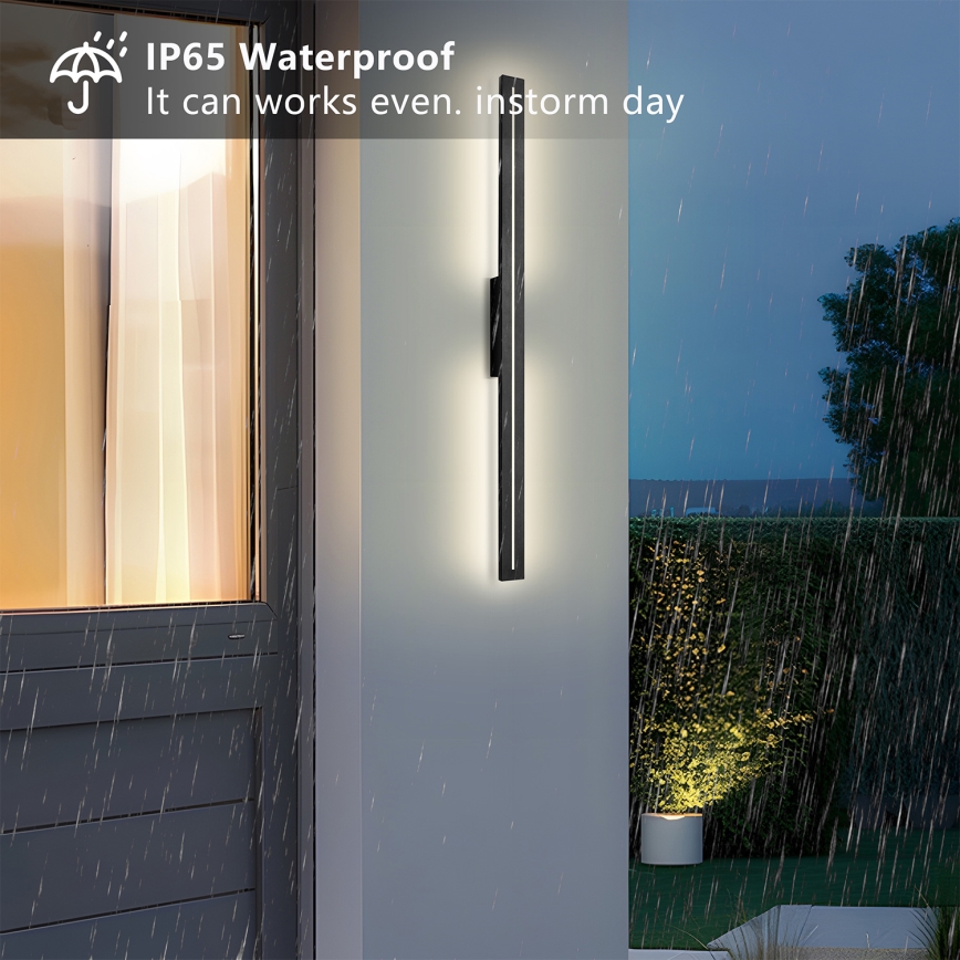 Brilagi - LED уличный настенный светильник LINEO LED/24W/230V 4000K IP65 100 cm чёрный CRI 90