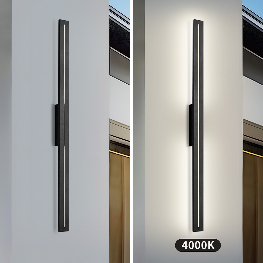 Brilagi - LED наружный настенный светильник LINEO LED/24W/230V 4000K IP65 100 cm чёрный