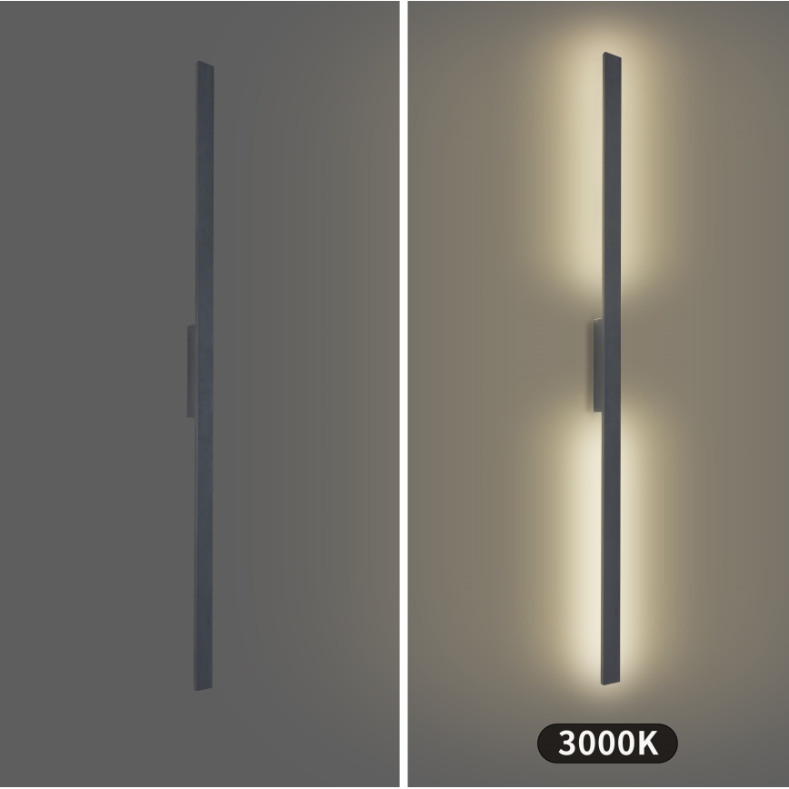 Brilagi - LED уличный настенный светильник LUNA LED/30W/230V 3000K IP65 150 cm антрацит CRI 90