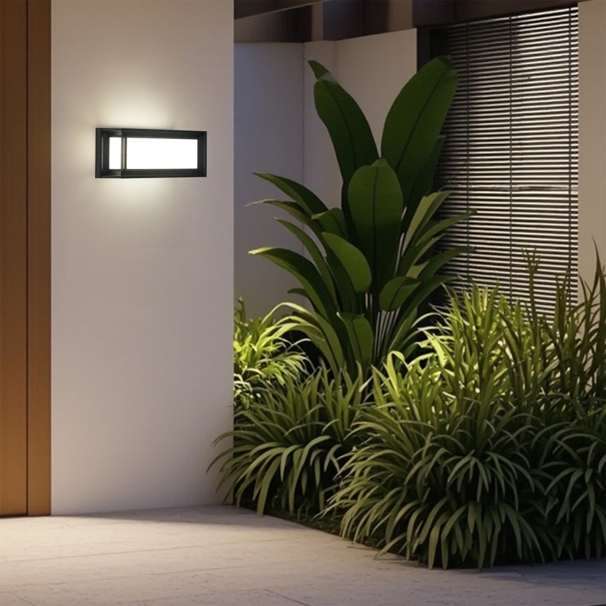 Brilagi - LED наружный настенный светильник PARKER LED/12W/230V черный IP44