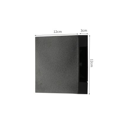 Brilagi - LED наружный настенный светильник QUADRAY LED/4W/230V, черный, IP65