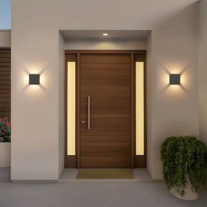 Brilagi - LED наружный настенный светильник QUADRAY LED/6W/230V антрацит IP54