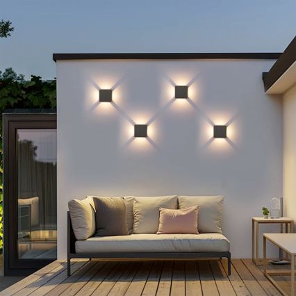 Brilagi - LED наружный настенный светильник QUADRAY LED/6W/230V антрацит IP54