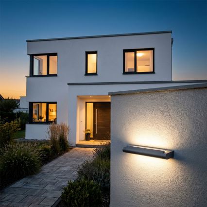 BRILAGI - LED Наружный настенный светильник для фасада SALERNO LED/12 Вт/230 В 35,5 см антрацит IP65
