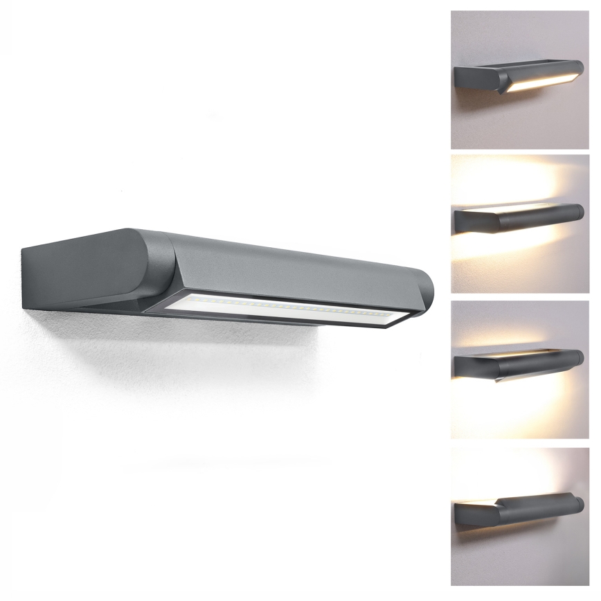 BRILAGI - LED Наружный настенный светильник для фасада SALERNO LED/12 Вт/230 В 35,5 см антрацит IP65