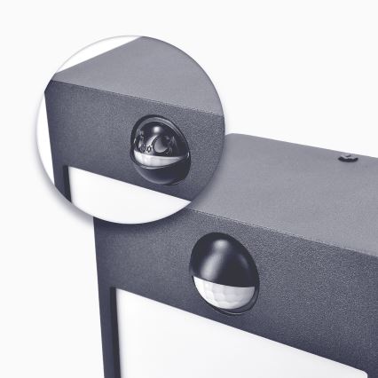 Brilagi - Светильник уличный настенный с датчиком TERNI LED/12W/230V антрацит IP44