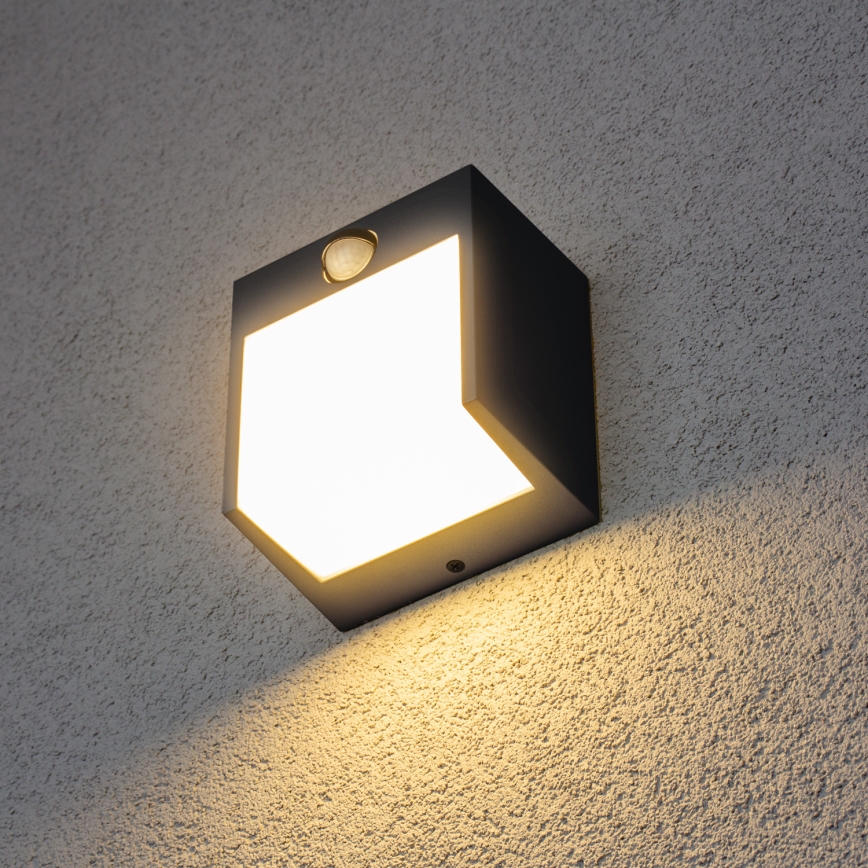 Brilagi - Светильник уличный настенный с датчиком TERNI LED/12W/230V антрацит IP44