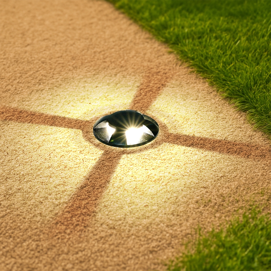 Brilagi - LED наружный встраиваемый светильник для проезда GROUNDRAY LED/1W/230V черный IP67