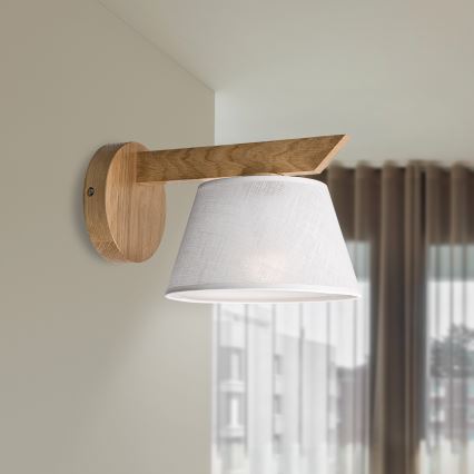 Brilagi - LED  Настенный светильник ANTHONY 1xE14/40W/230V дуб/белый