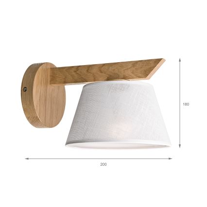 Brilagi - LED  Настенный светильник ANTHONY 1xE14/40W/230V дуб/белый