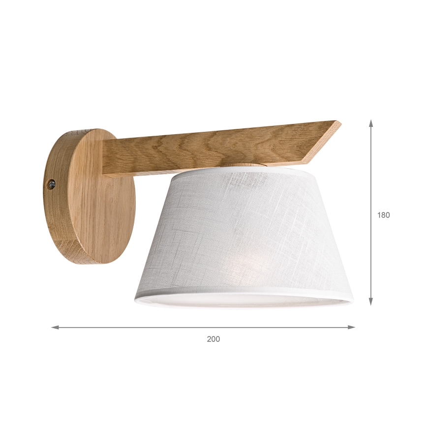 Brilagi - LED  Настенный светильник ANTHONY 1xE14/40W/230V дуб/белый