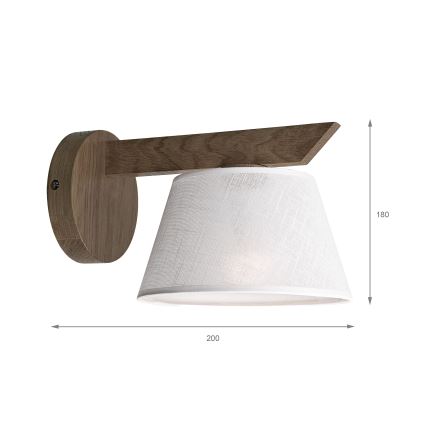 Brilagi - Светильник настенный LED ANTHONY 1xE14/40W/230V дуб орех/белый