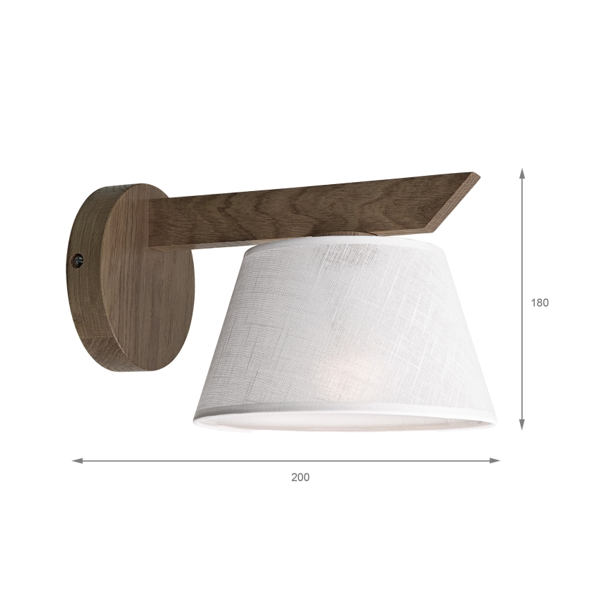 Brilagi - Светильник настенный LED ANTHONY 1xE14/40W/230V дуб орех/белый