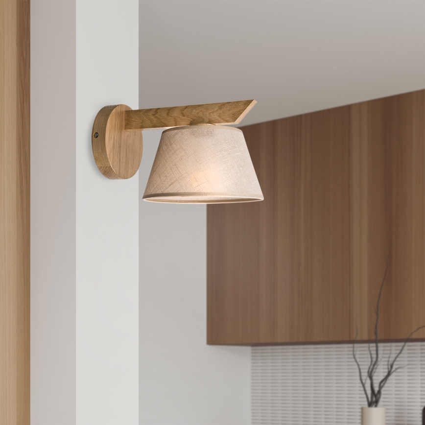 Brilagi - LED  Настенный светильник ANTHONY 1xE14/40W/230V дуб/бежевый