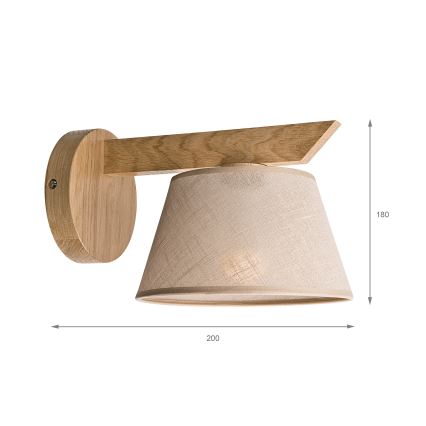 Brilagi - LED  Настенный светильник ANTHONY 1xE14/40W/230V дуб/бежевый