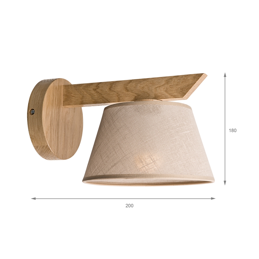 Brilagi - LED  Настенный светильник ANTHONY 1xE14/40W/230V дуб/бежевый