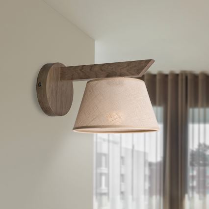 Brilagi - Светильник настенный LED ANTHONY 1xE14/40W/230V дуб орех/бежевый