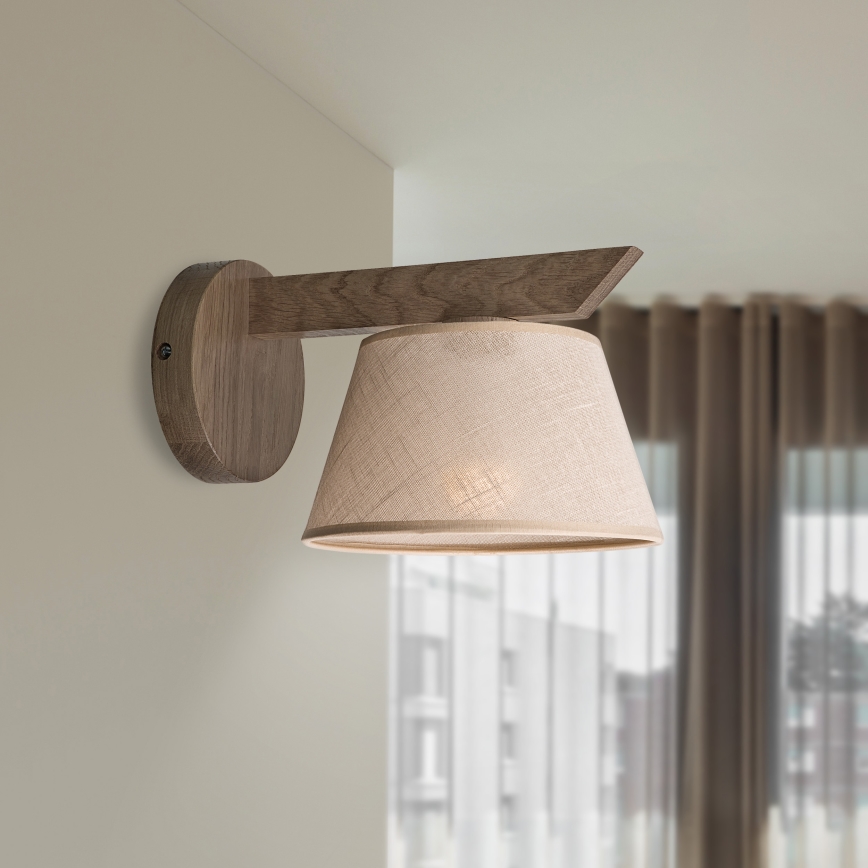Brilagi - Светильник настенный LED ANTHONY 1xE14/40W/230V дуб орех/бежевый
